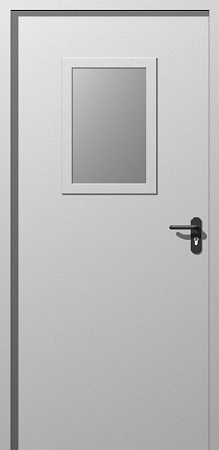 Однопольная дверь с остекленением